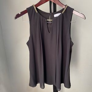 Calvin Klein Black gold chain women’s blouse size small